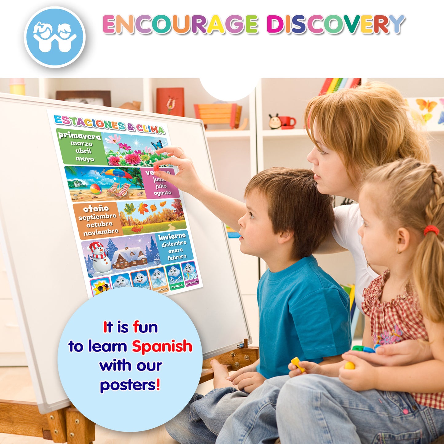 DeeDee's Workshop 16 Spanish Classroom Posters (11 x 17 Inches)