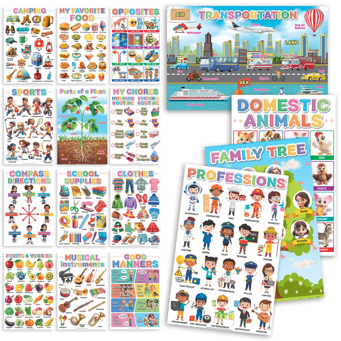 DeeDee's Workshop 16 Educational Posters (English vol. 2)