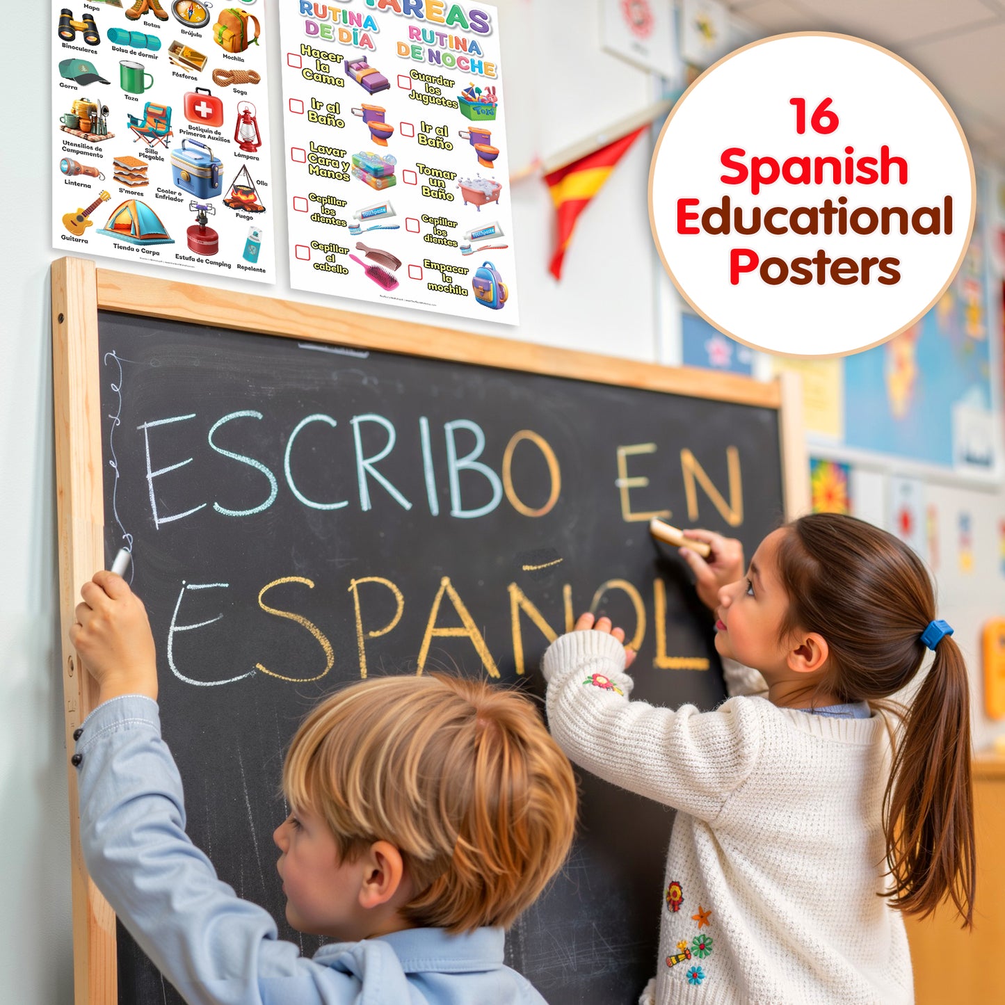 DeeDee's Workshop 16 Spanish Classroom Posters (Spanish vol. 2)